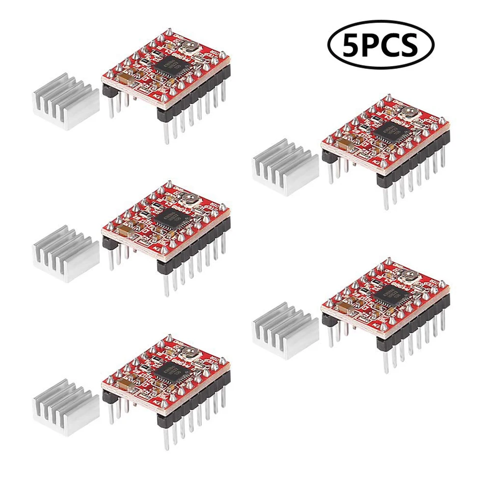 A4988 StepStick Stepper Motor Driver Module + Heat Sink for 3D Printer RepRap | Компьютеры и офис