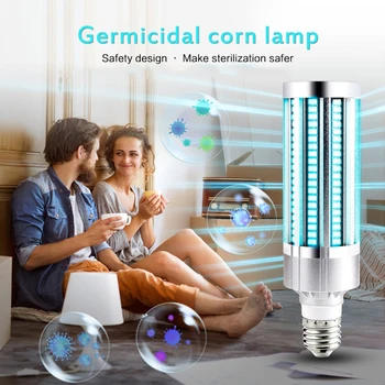 

110V 220V E26 E27 60W UV Germicidal Lamp UVC Ultraviolet Corn Bulb Disinfection Sterilizer Led Lights Home Clean Mites Killer