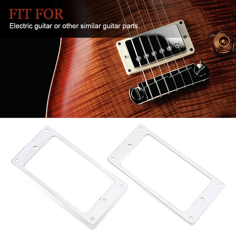 1pcs Flat Metal Pickup Mounting Ring Chrome Guitar Humbucker Pickup Mounting Rings Frames Covers