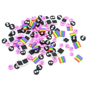 

20g Smile Slime Clay Piece Rainbow Polymer Clay Sprinkles DIY Resin Shaker Charms Stuff Jewelry Filling Phone Case Decor