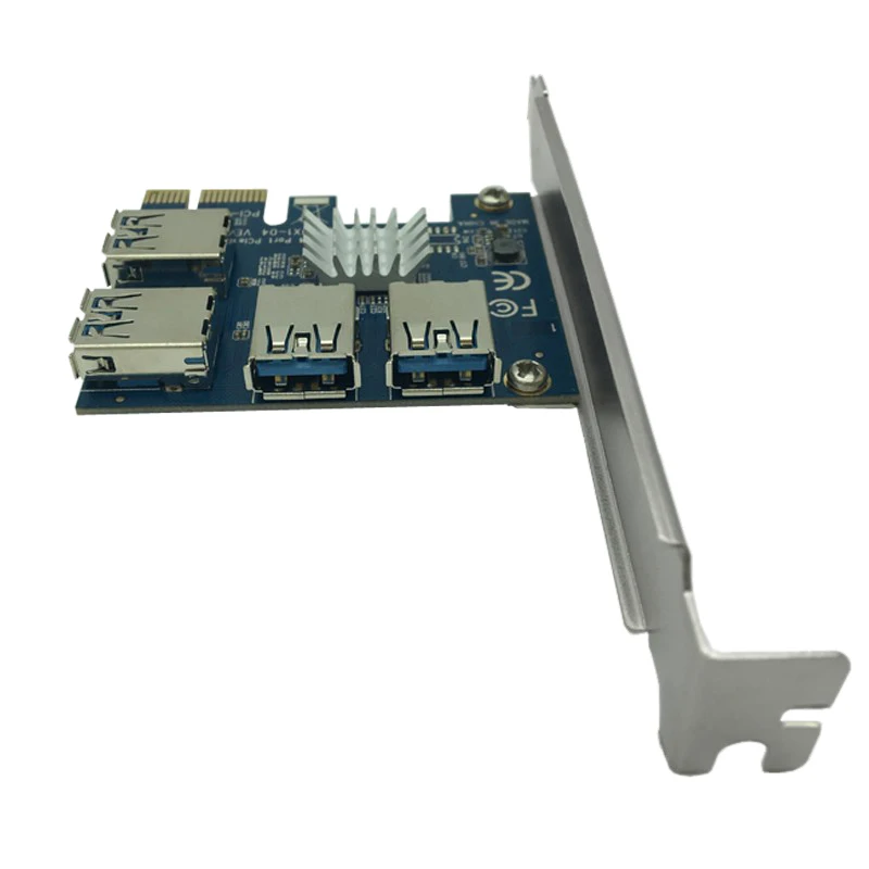 Горячая Pcie Pci-E Pci Express Riser Card 1X до 16X1 до 4 Usb 3,0 слот мультипликатор концентратор адаптер для Биткоин Майнер Btc устройств