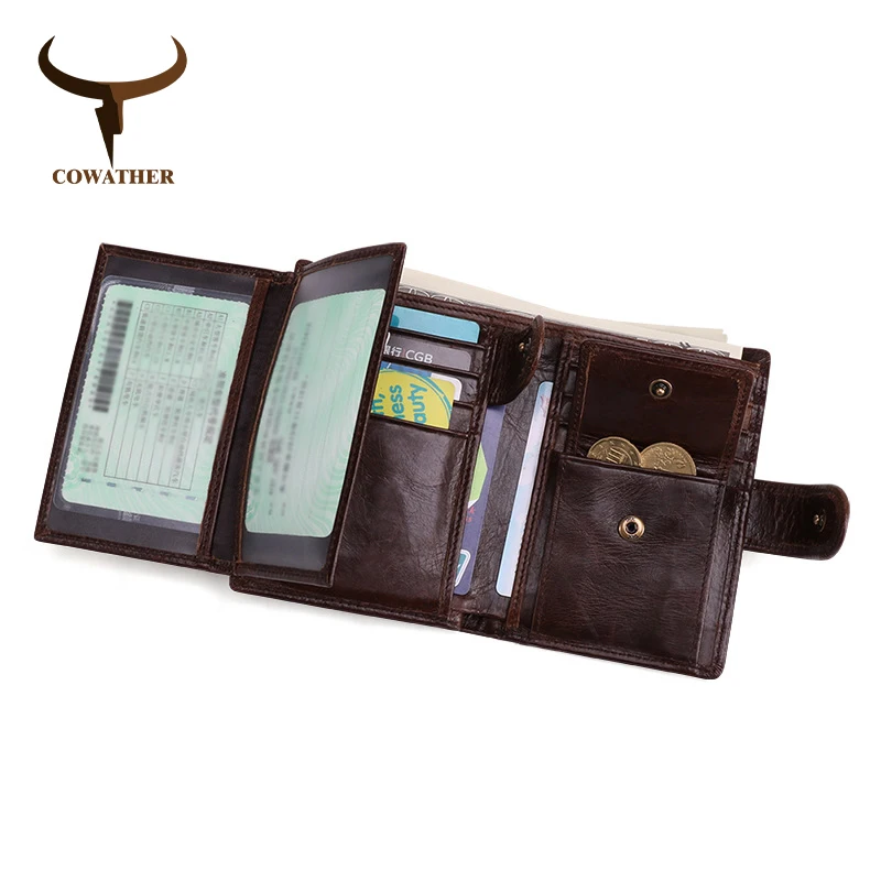 wallet top quality cow leather vintage fashion design purse big ...