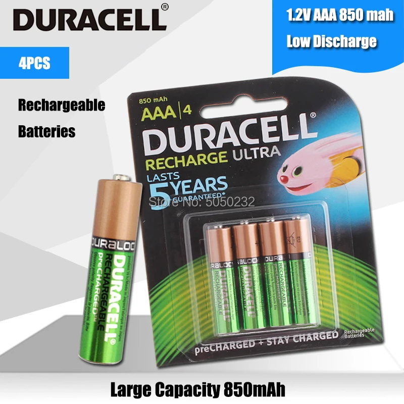 Аккумуляторы DURACELL AAA 1 2 в 850 мАч для игрушка-фонарик-камер предварительно