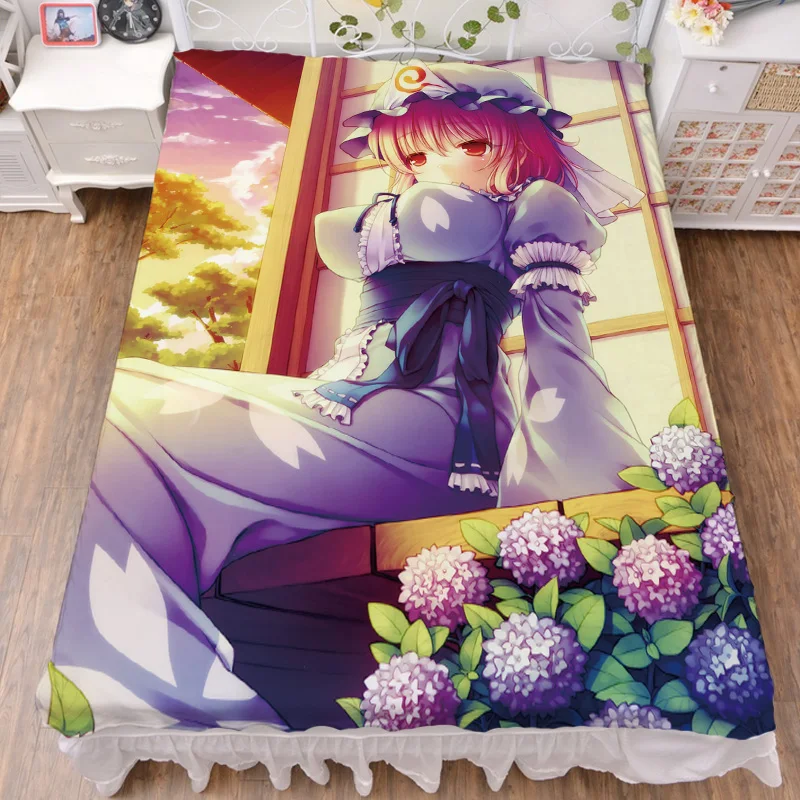 August обновление японского аниме TouHou проект сексуальная девушка фланель одеяло летнее одеяло кровать молочное волокно лист 150x200 см