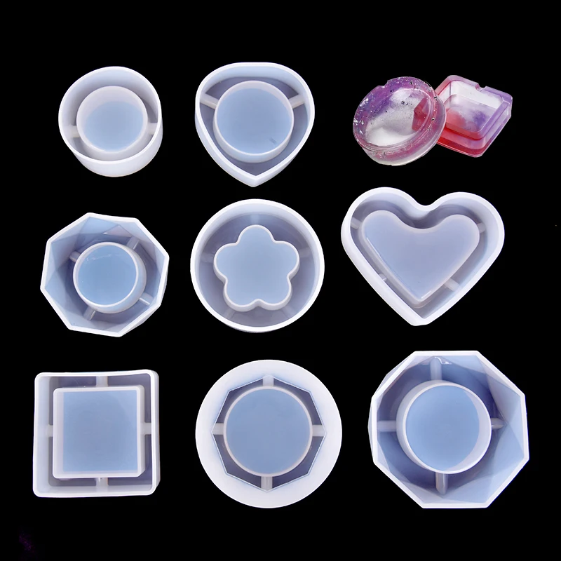 

New Silicone Mold Ashtray Resin Mold Heart Square Mold For DIY UV Crystal Epoxy Crafts Crystal Ashtray Home Decoration