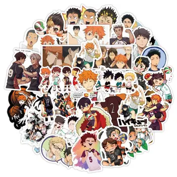 

50 Pcs Manga Haikyuu!! Stickers Hinata Shoyo PVC Stickers Japan Anime Collection Stickers