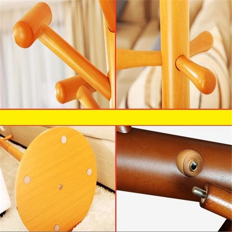 Colgador Ropa De Pie Vintage Percha Wieszaki Na Ubrania Perchero Pared Wood Cabide Cintre Wieszak Coat Rack Clothes Stand