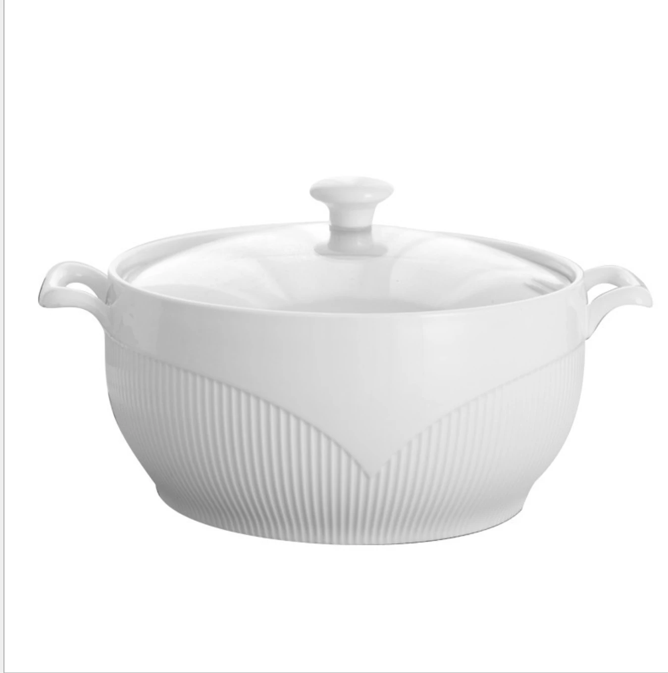 Ceramic Soup Pot White Round Nordic Phnom Penh 2.6L Large Bowl with Lid Cooking Utensils Household Kitchen Supplies Tableware Ceramic Soup Pot White Round Nordic Phnom Penh 2.6L Large Bowl with Lid Cooking Utensils Household Kitchen Supplies Tableware