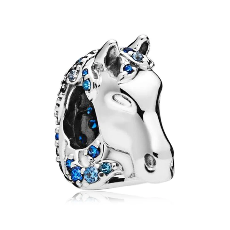 Couqcy подходит для оригинального браслета Pandora ожерелье из бисера Серебро 925 звезда рыба луна бусины в виде лошадей Шарм для женщин модное ювелирное изделие - Цвет: Z011