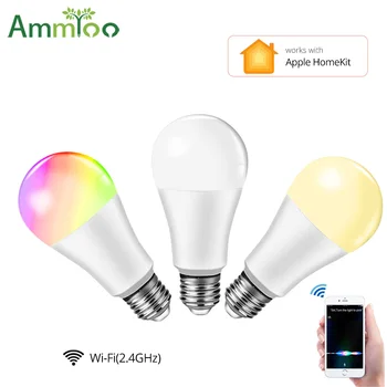 

110V 220V LED WIFI Bulb For IOS Apple Homekit Smart light lamp Siri Voice Control LED Bulbs 16 Million Full Colors Home lighting