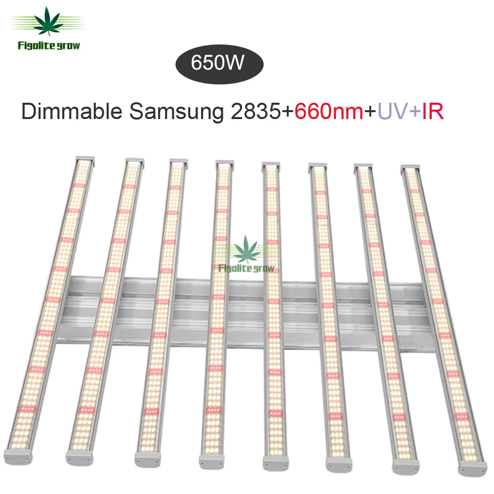 

Dimmable 650W Samsung LM2835 Led Grow Light bar Full spectrum High PPFD with Meanwell Driver