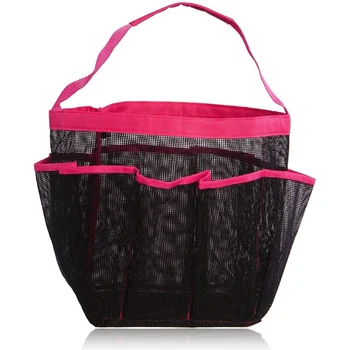 

Mesh Shower Caddy, 8 Pockets Quick Dry Hanging Toiletry Tote Bag for Bathroom Shower Organizer Accessories, Dorm Bag