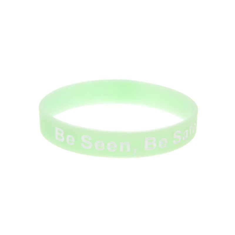 OBH 2 шт зеленый светящийся браслет Be Seen Be Safe силиконовый браслет
