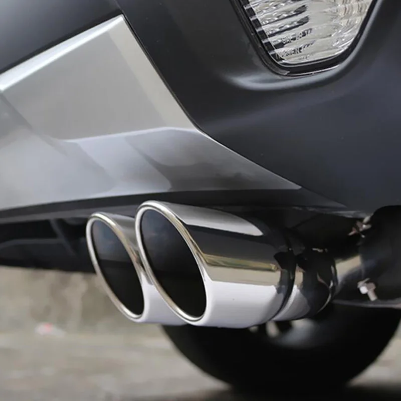 Крышка из нержавеющей стали декор для Mitsubishi Outlander 3 глушитель наконечники заднего хвоста трубы наконечник выхлопной трубы Отделка 2013