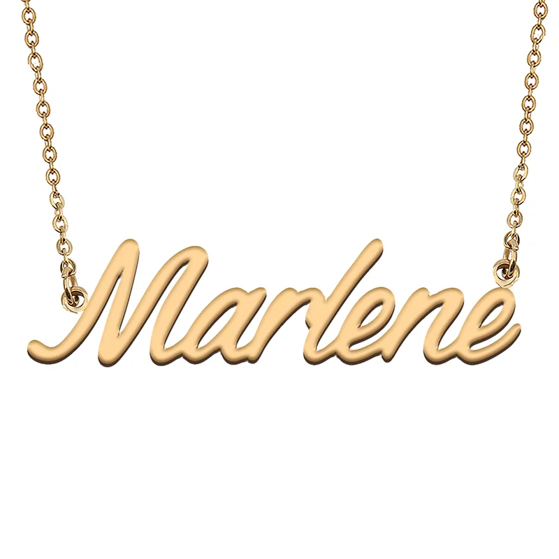 Marlene Custom Name Necklace Customized Pendant Choker Personalized Jewelry Gift for Women Girls Friend Christmas Present