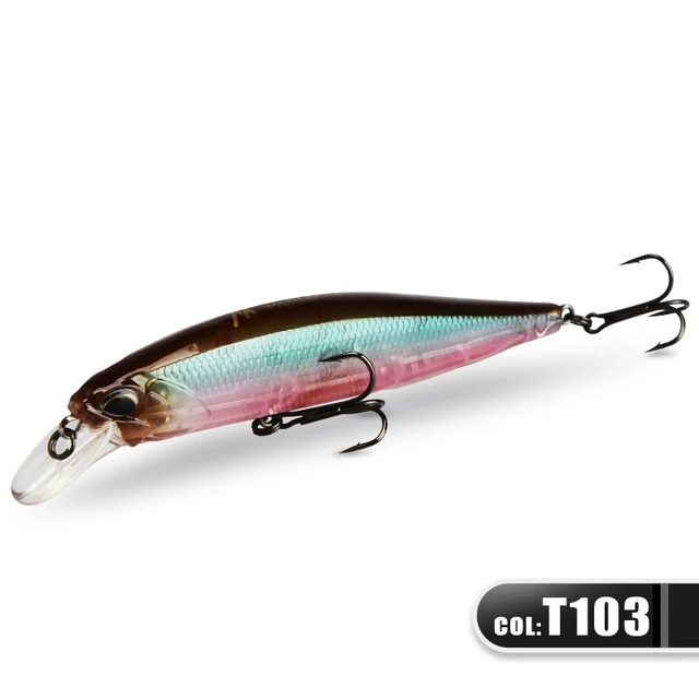 MRERDITH JERK MINNOW 100F 14g  Floating Wobbler Fishing Lure 24Color Minnow Lure Hard Bait Quality Professional Depth0.8-1.0m JBR-100F-T103
