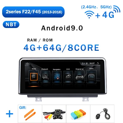 4G 64G Android 9,0/7,1 Авто радио gps для BMW F20/F21/F30/F31/F34/F32/F33/F36 НБТ система навигации ips экран без DVD плеера - Цвет: 4G 64G 9.0 NBT F22