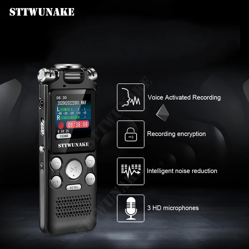 

Voice recorder recording activated Dictaphone audio sound digital professional USB PCM 1536Kbps
