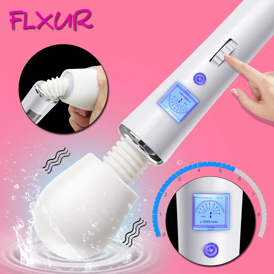 FLXUR Powerful Magic Wand Vibrators For Woman Clitoris Stimulator AV Stick G Spot Massager Female Masturbator Sex Toys for Women