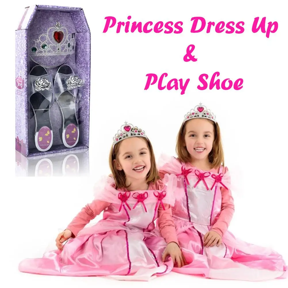 Принцесса одеваются играть обувь и ювелирные изделия бутик несколько модных аксессуаров принцесса Ювелирный Набор лучший подарок для детей девочек