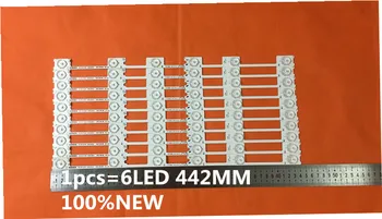 

100 pcs/Lot 100% New LED Strip Bar Backlight for KONKA KDL48JT618A KDL48SS618U 35018539 35018540 6 LED light (6 V) 442mm