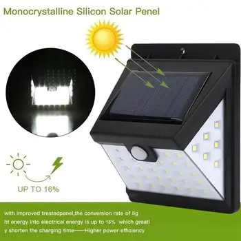 

40LED Motion Sensor Walkway Lights Street Lamp Eco-Friendly Home Light Controlled Outdoor Durable Wall Light Solar