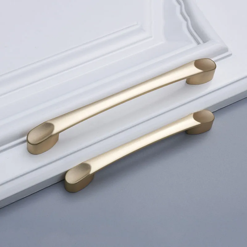 Gold Brass Kitchen Cabinet Handles Cupboard Door Pulls Drawer