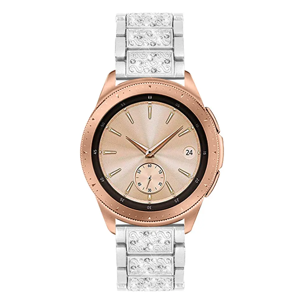 Huawei Watch GT ремешок из нержавеющей стали для samsung Galaxy Watch 46 мм 42 мм активный ремешок для часов Bling Замена ремешки для часов