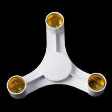 E27 3 в 1 светодиодный держатель цоколя светильник лампа конвертер сплиттер адаптер