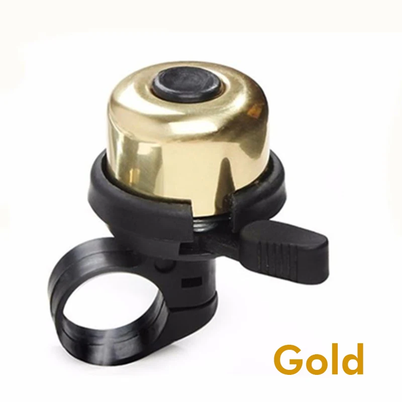 Gold EJOYQI маленький медный Колокольчик для велосипеда хрустящий Звук низкая децибел ringtone дорожный велосипед MTB части складного велосипеда - Цвет: Gold