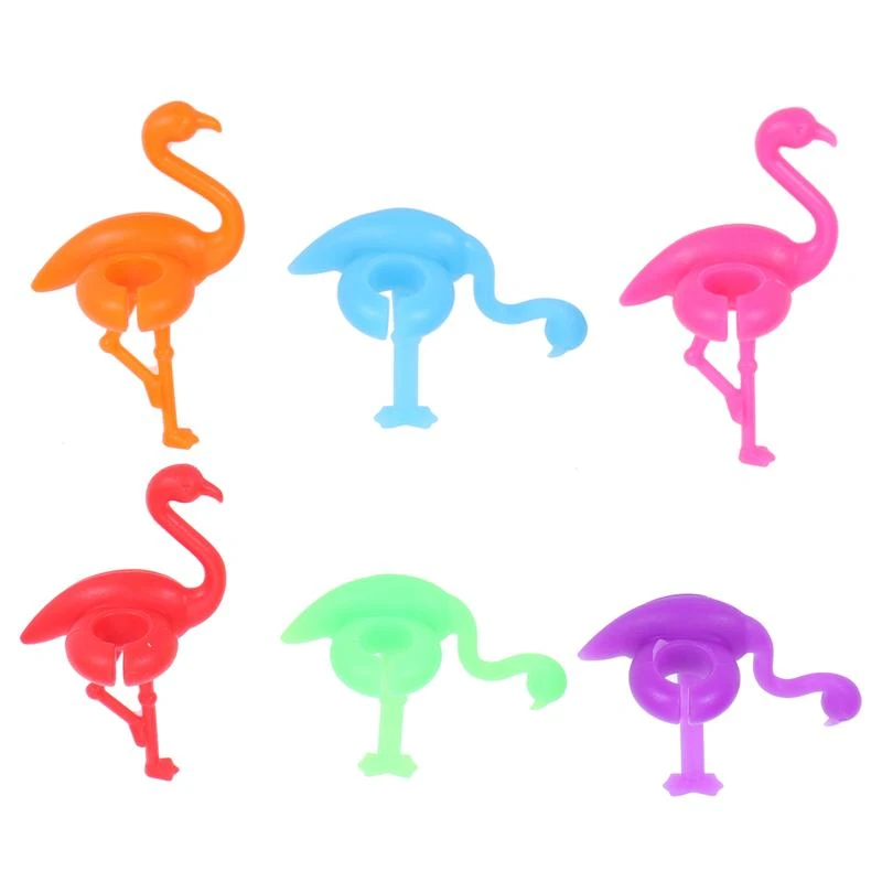 6 Pcs Silikon Gelas Anggur Penanda Kreatif Desain Flamingo ...