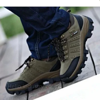 

Men outdoor sport walking shoes waterproof trekking trail leather breathable rock climbing trail travel shoes