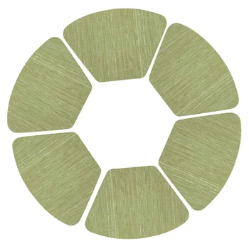 

Fan-Shaped Teslin PVC Placemat Round Table Plate Pad Insulation Wear-Resistant Household Items Placemat