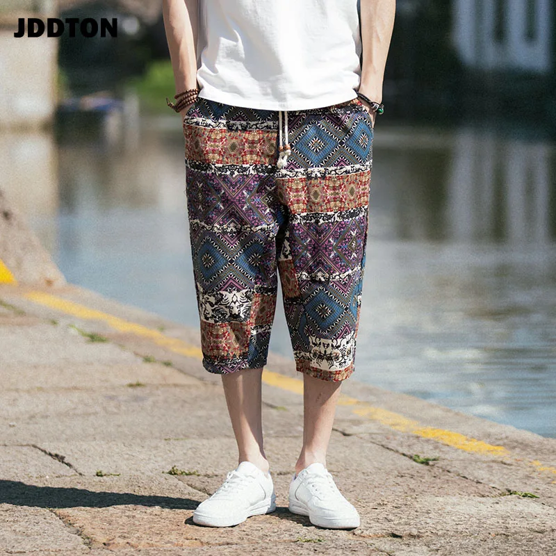Мужские свободные шорты JDDTON повседневные пляжные в ретро стиле традиционные