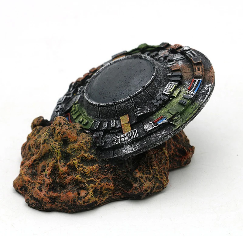 Ufo Fish Tank Decorations Resin Sculpture Ornament Ufo Aquarium