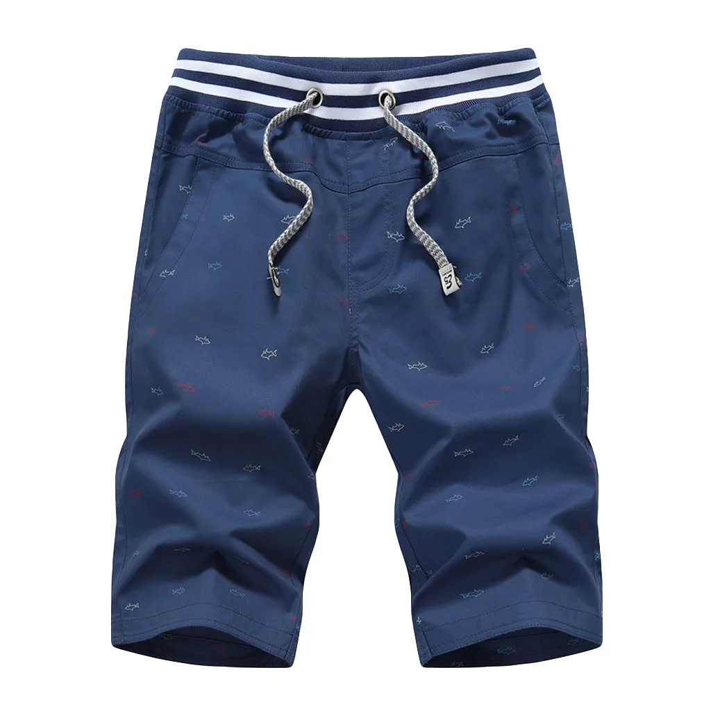 Модные мужские шорты, летние, модные, повседневные, с принтом, свободные, удобные, спортивные, пляжные, мужские шорты, мужские брюки