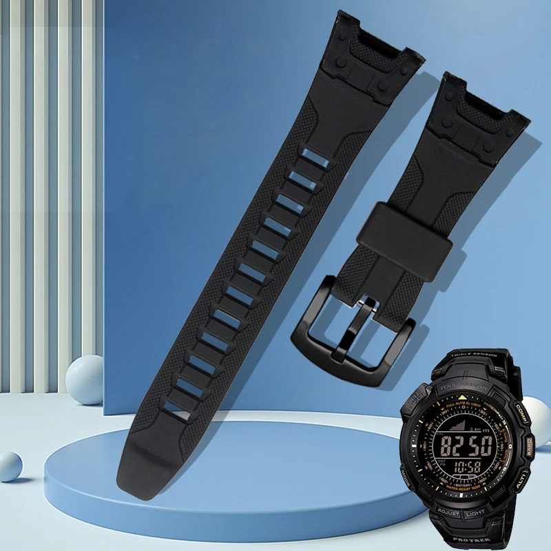 Voor Casio Protrek Horloge PRG 110Y/C/PRW 1300Y/PRG 130Y/PRW 1500Y Mannen  Hars Siliconen Horlogeband Accessoires Horlogeband gratis Tool|Watchbands|  - AliExpress