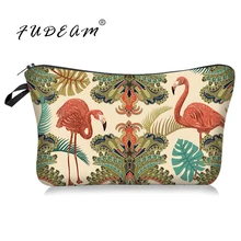 

FUDEAM Bird Tree Pattern Women Waterproof Cosmetic Bag Toiletries Storage Organize Travel Make up Bag Female Eyebrow Pen Pouch