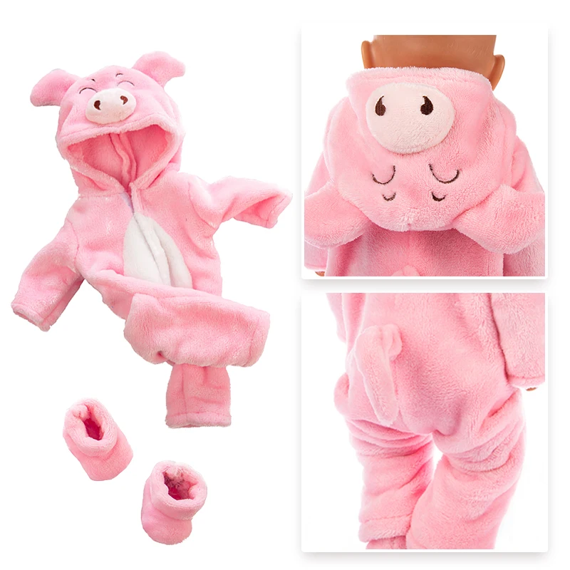 Born New Baby Doll Одежда Аксессуары подходит 18 дюймов 43 см сова лиса розовый свинья синий Слоновая шапочка одежда для детей подарок на день рождения