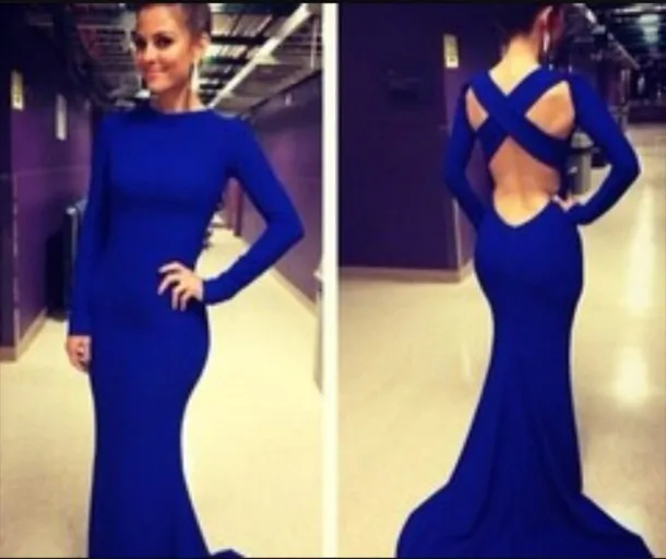 

2018 New Arrival Elegant Blue Mermaid Fashion High Neck Satin Floor Length Evening Prom gown cheap Mother of the Bride Dresses