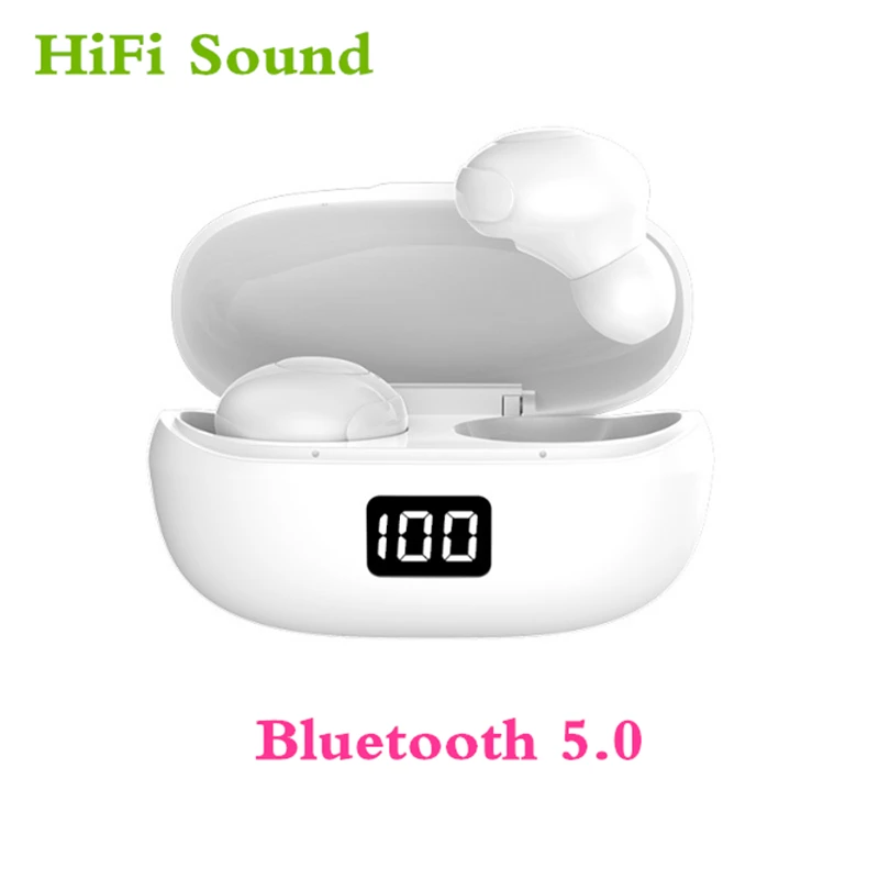 

Mini TWS 5.0 Bluetooth Earphones Wireless Headphones 9D Sound Waterproof Sport Earbuds With Mic For All Smart Phone PK i90000