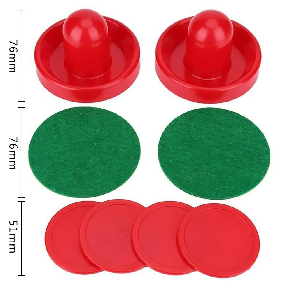 Air Hockey Accessories 76mm Goalies & 52mm Puck Felt Adult toys games entertaining Pusher mallet Table O4G5