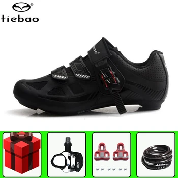 

Tiebao road cycling shoes men sapatilha ciclismo add pedal set bike black athletic bicycle men sneakers women breathable Shoes