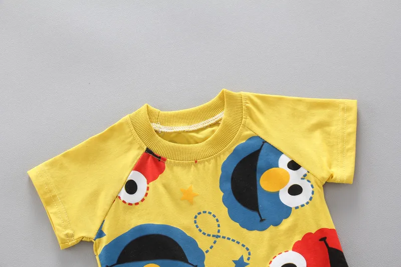 Summer Children Boys Girls Clothes Kids Cartoon Clothing Infant Suit Toddler T-Shirt+Pants Sets Baby Casual Tracksuit 0-4 Years Baby Clothing Set discount