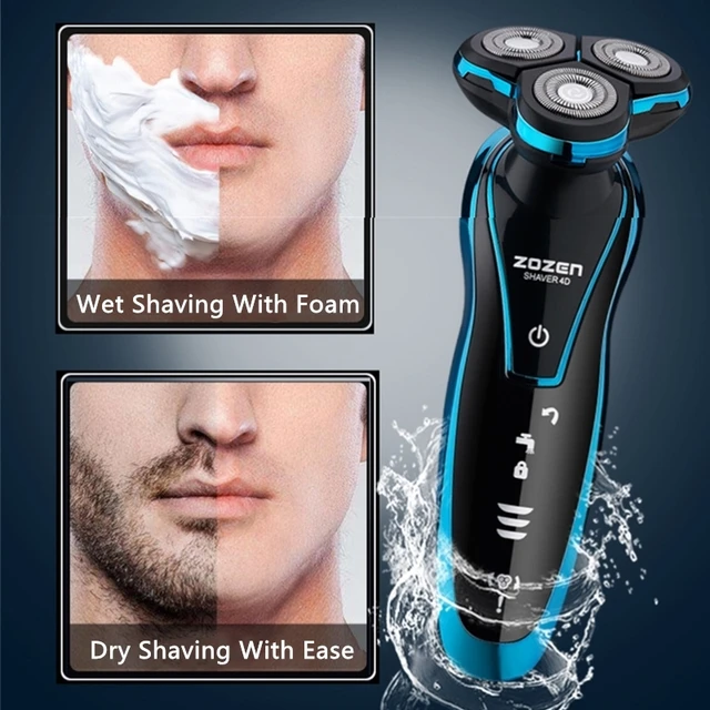 New Electric Shaver Rechargeable Electric Beard Trimmer Shaving Machine for Men Beard Razor Wet-Dry Dual Use Washable 1
