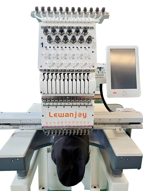 Factory Direct High Quality Single Head Industrial Embroidery Machine With Wheels Customize Clothing Cap 9/12/15 Needles