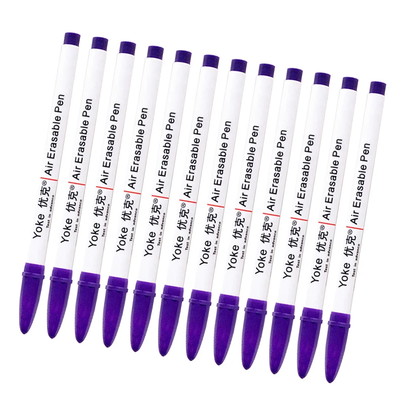 12pcs/Set Erasable Pneumatic Pen, Invisible Dot Marker, Fabric Marker Pen with Fade Ink, DIY Sewing Marker