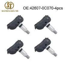 4 шт. TPMS 42607-0C070 для Toyota Sienna Sequoia Tundra 2006- датчик давления в шинах 315 МГц 42607-0C080
