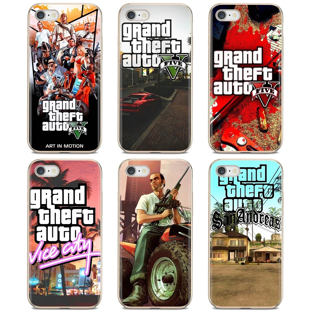 GTA sa Grand Theft Auto 5 V мягкий чехол для iPhone 11 Pro 4 4S 5S SE 5C 6 6S 7 8 X 10 XR XS Plus Max iPod Touch | Мобильные
