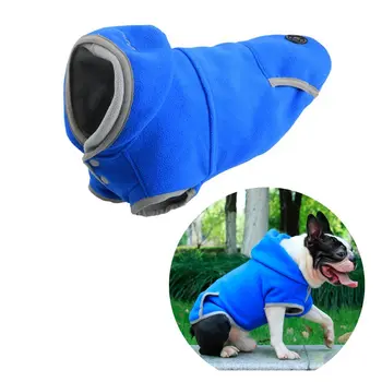 

Dog Clothes Spring Autumn Polar Fleece Dog Warm Jacket Vest For Small Medium Dogs Sport Hooded Puppy Jacket Embroidery Label
